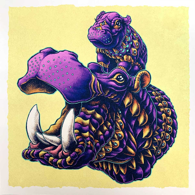 Hippo Art Print HE Variant (72 Hour Timed Edition)