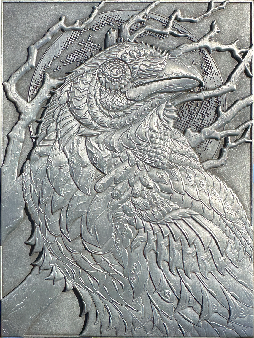 Raven Metal 3D Relief Silver Variant (Edition of 30)