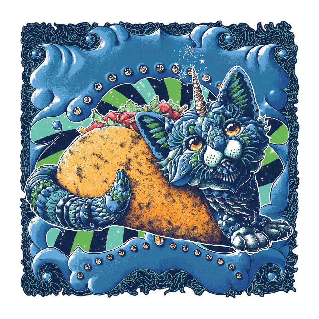 Blue TacoCat Art Print (Edition of 29)