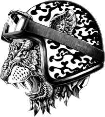 Tiger Helm Sticker