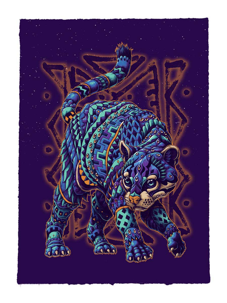 Tree Ocelot Blue Variant HE Art Print (72 Hour Timed Edition)