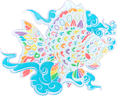 DMB X BIOWORKZ Big Eyed Fish Pin "White Rainbow Pastel" Variant (Edition of 75)