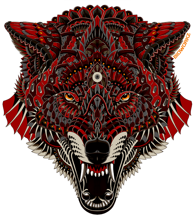 BIOWORKZ Wolf Head Sticker BIOWORKZ Wolf Head Sticker