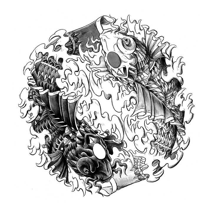 Yin Yang Kois (Original Artwork)